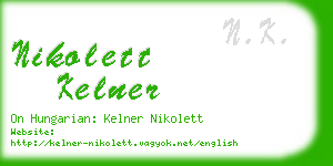 nikolett kelner business card